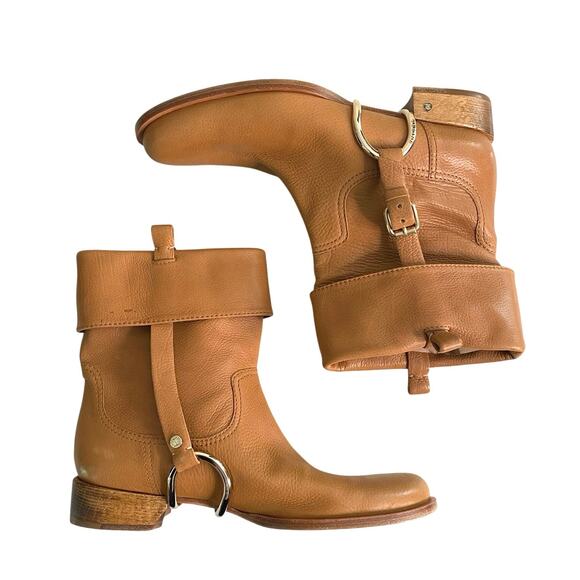 NWT CELINE Boho Equestrian Leather Buckle Boots MADE IN ITALY  SIZE 10 - Picture 13 of 16